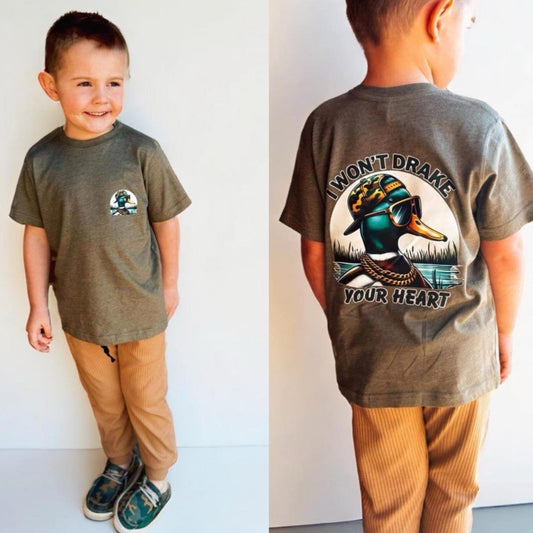 Drake your Heart | Olive Graphic T-shirt