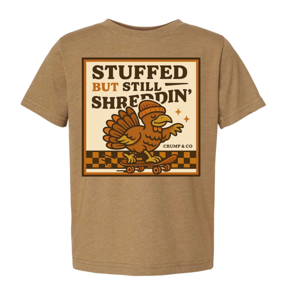 Stuffed But Shreddin'  | Brown Graphic T-Shirt