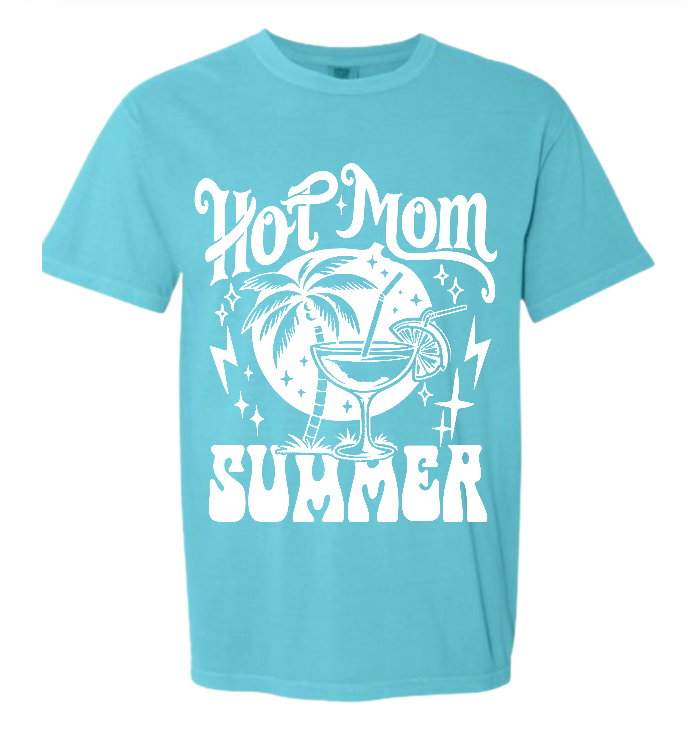 Hot Mom Summer | Lagoon Comfort Color Shirt