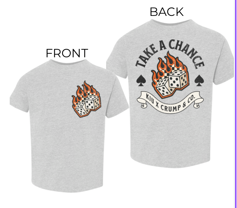 Take A Chance | Heather Grey Graphic T-shirt