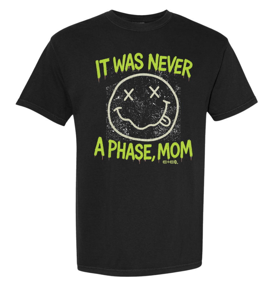 Never A Phase | Black Graphic T-Shirt