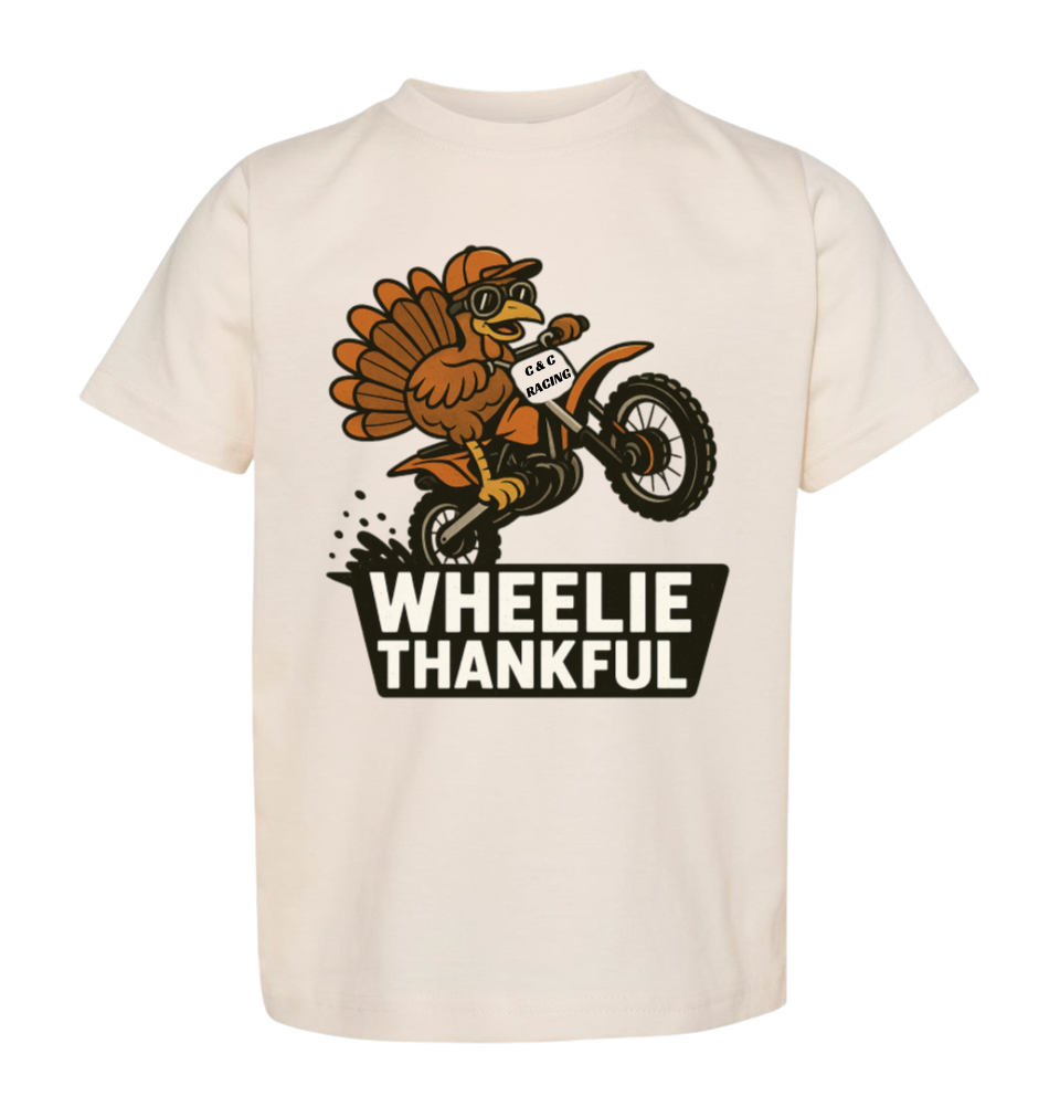 Wheelie Thankful | Ivory Graphic T-shirt