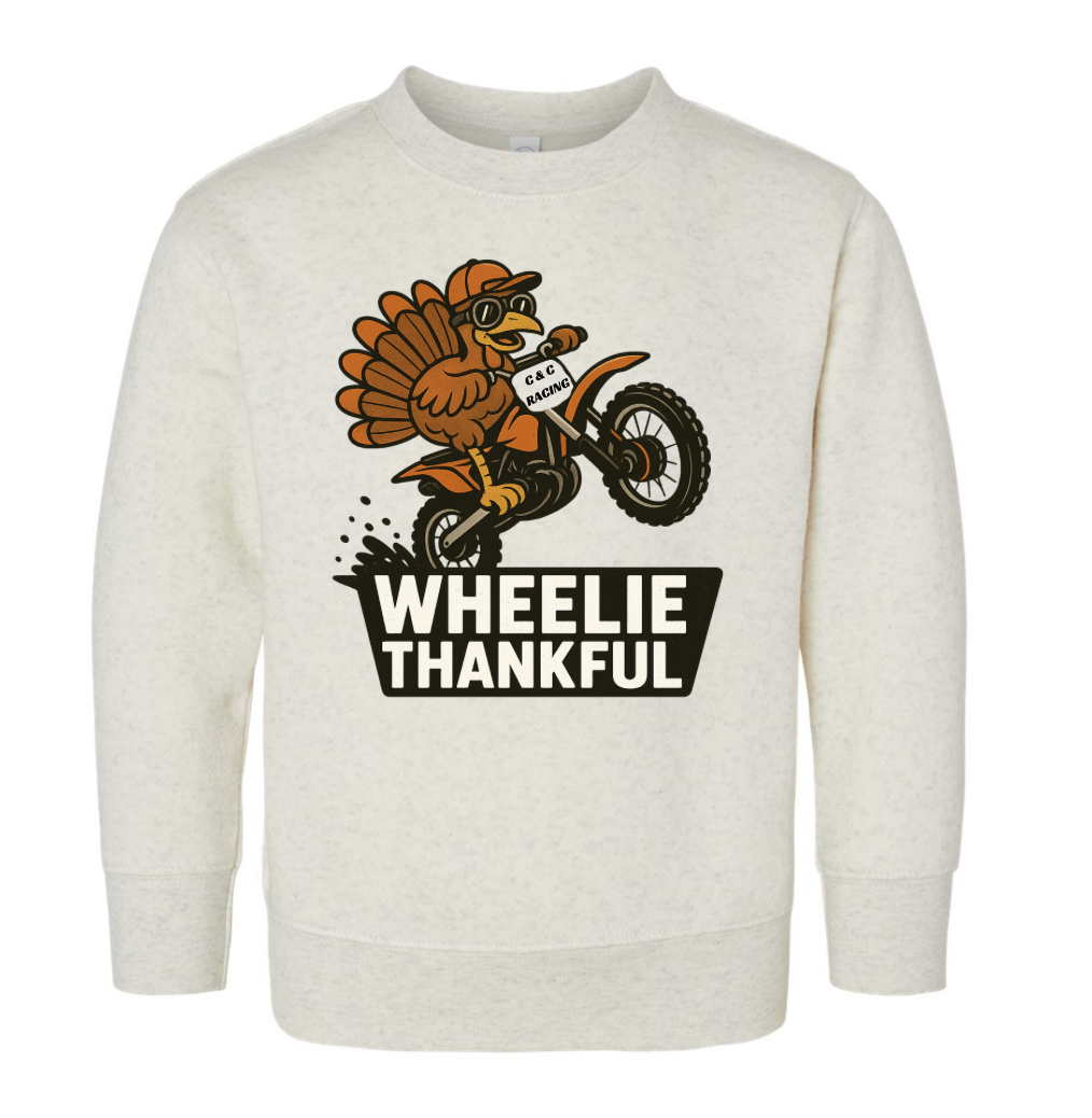 Wheelie Thankful | Ivory Sweatshirt