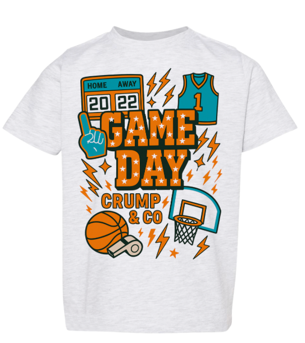 Game Time- Basketball | Ash Grey Graphic T-shirt