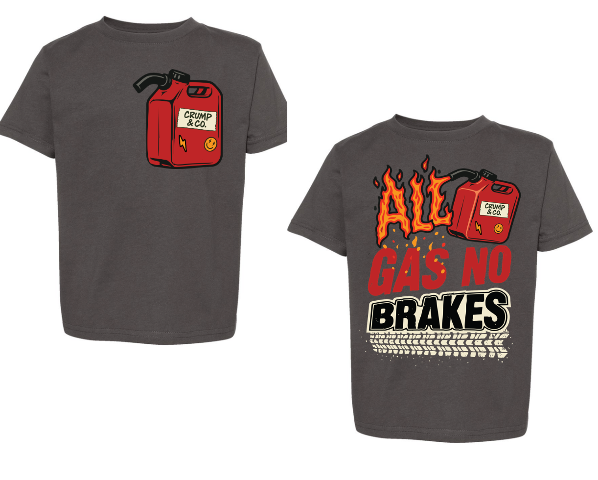 All Gas | Charcoal Graphic T-Shirt