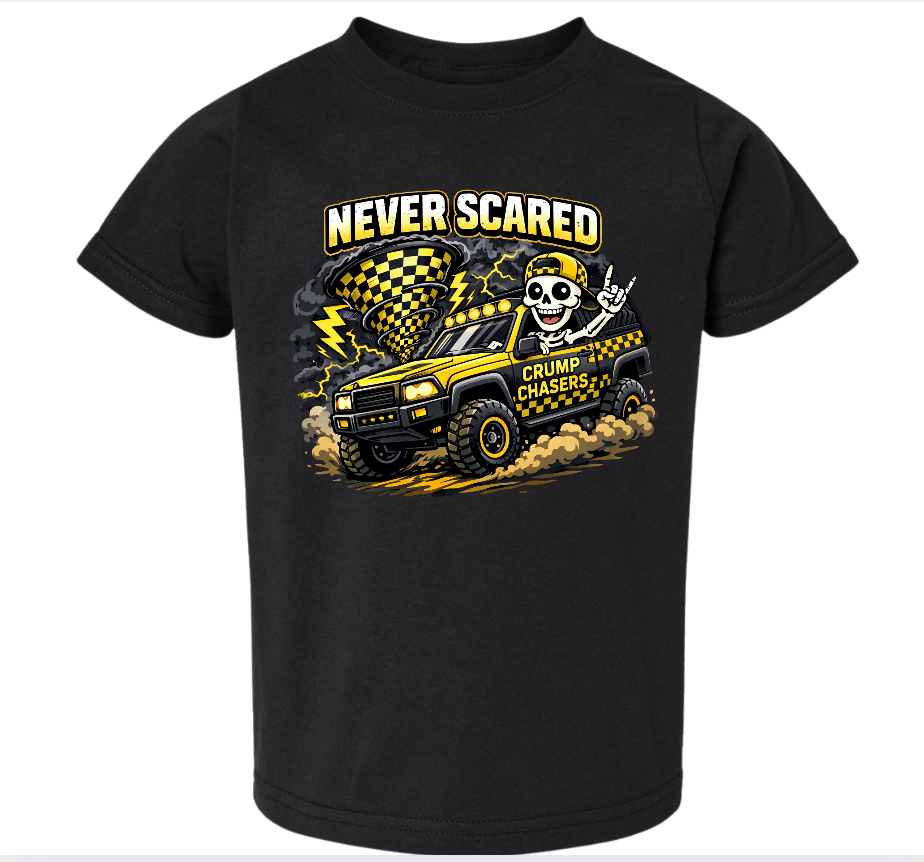 Never Scared | Black Graphic T-Shirt