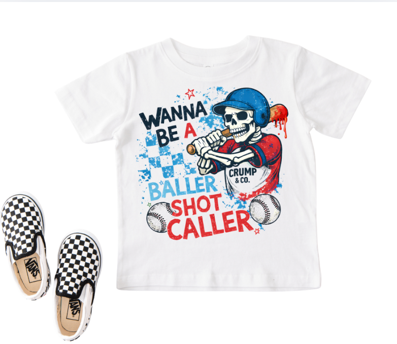 Skelly Shot Caller | White T-Shirt