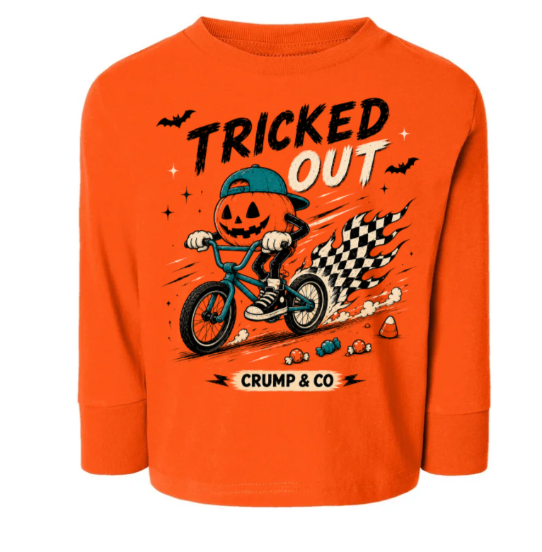 Tricked Out | Orange Long Sleeve T-Shirt