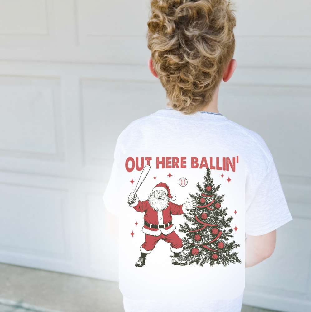 Out Here Ballin' | Ash Grey  Pocket T-shirt