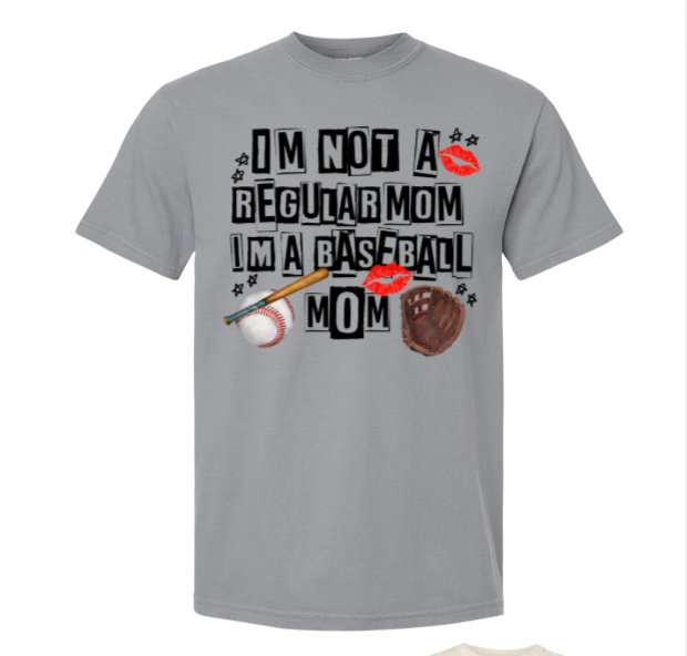 Not A Regular Mom | Comfort Color Grey T-shirt