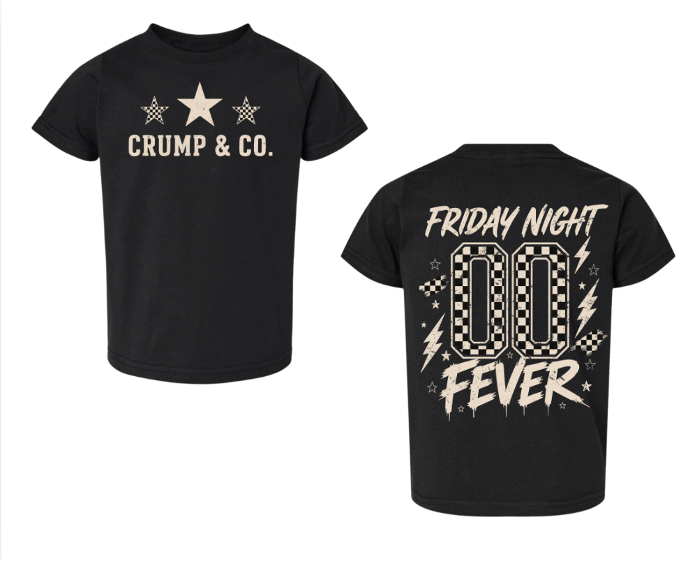 Friday Night Fever | Black Pocket Graphic T-Shirt