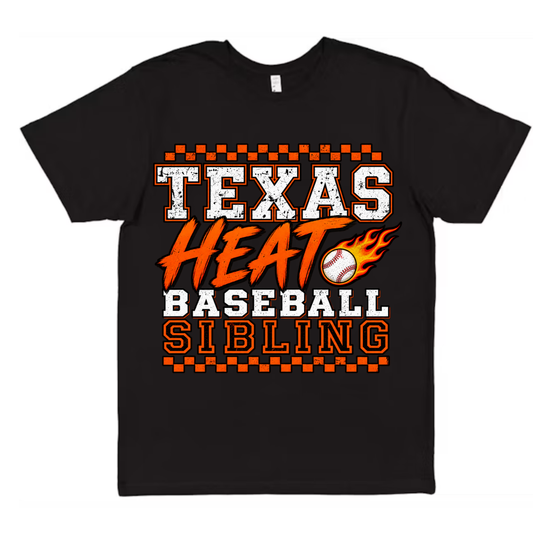 Baseball Sibling Checker | Black Graphic T-Shirt