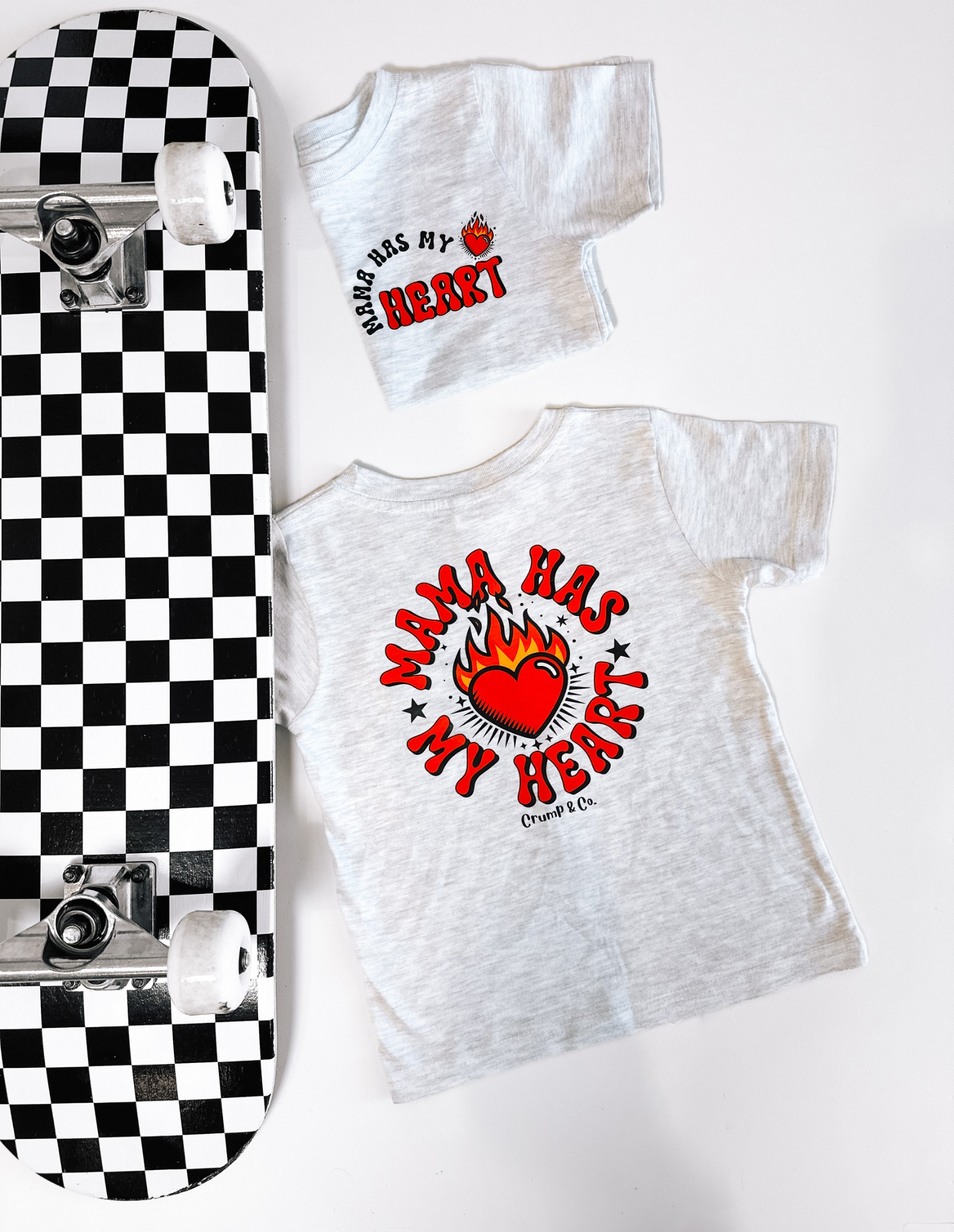 Mama Has My Heart  | Ash Grey Pocket T-Shirt