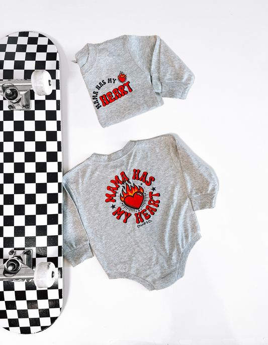 My Heart | Pocket Bubble Romper Grey