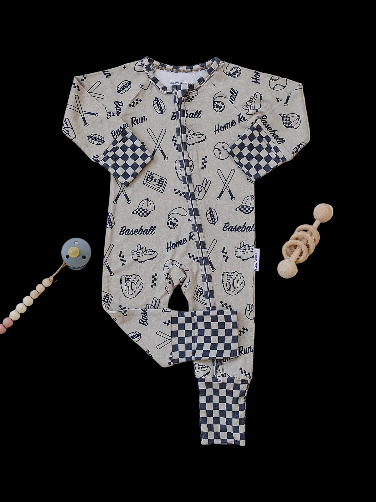 Bamboo Zip Romper | Home Run