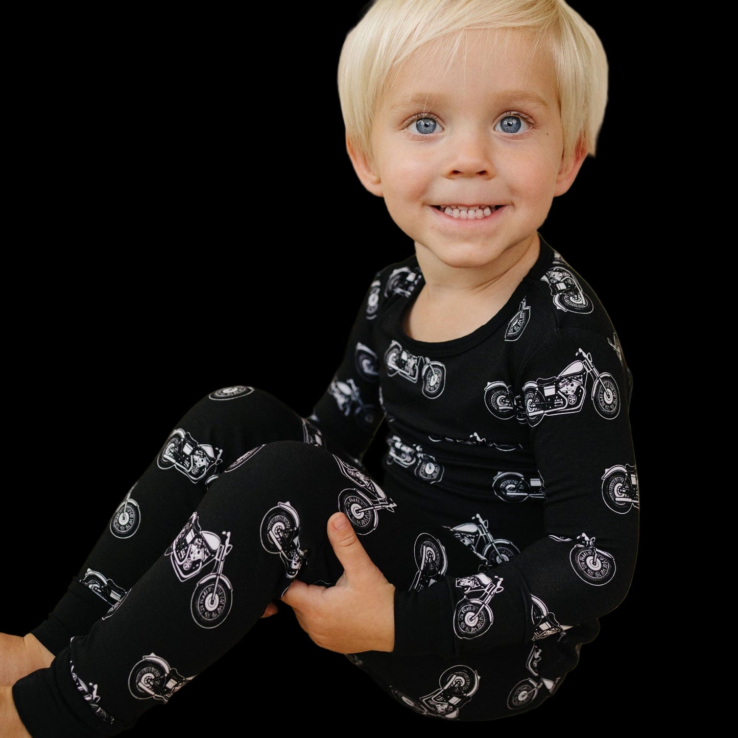 Bamboo Two Piece Set | Born to Ride Black